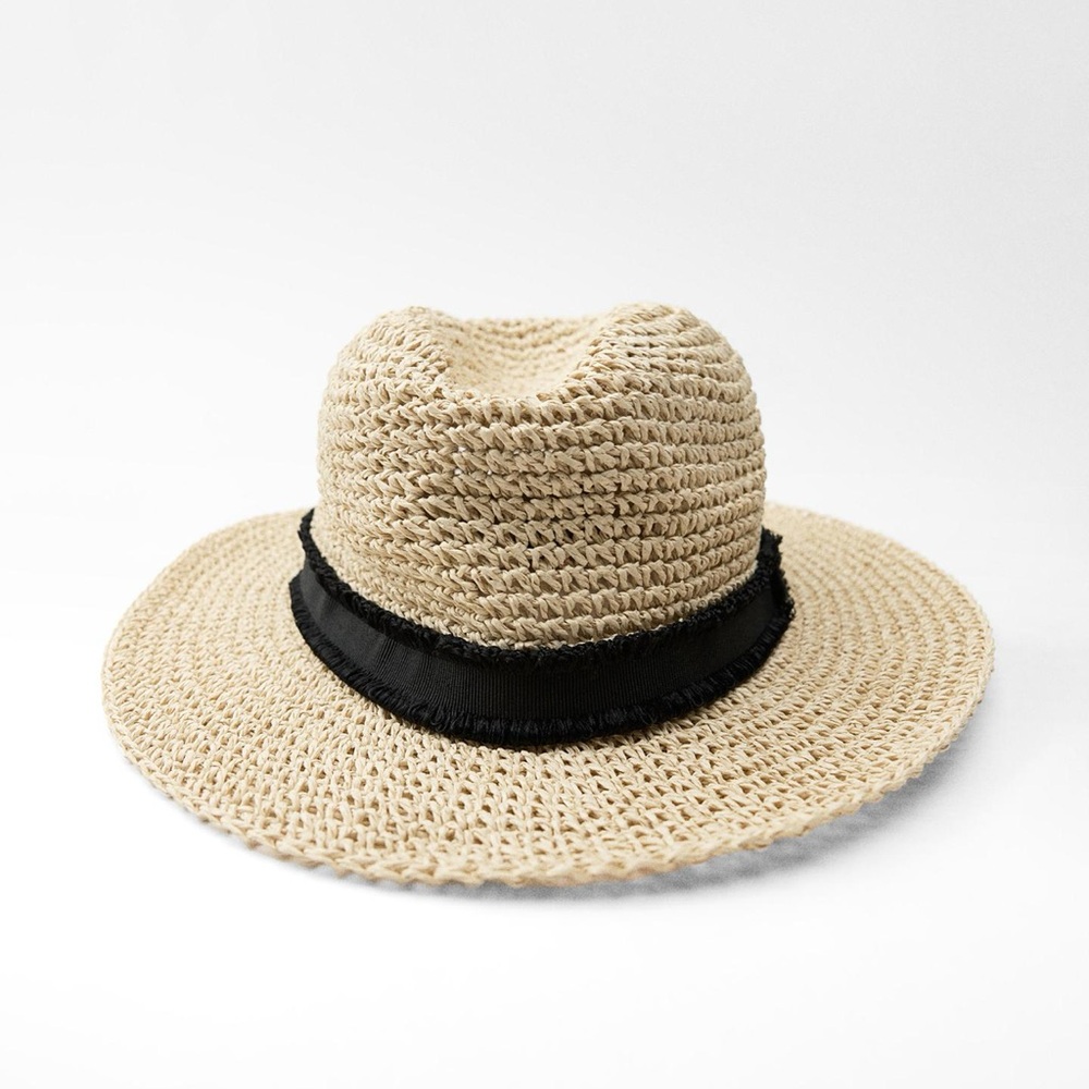 Zara Frayed Band Hat